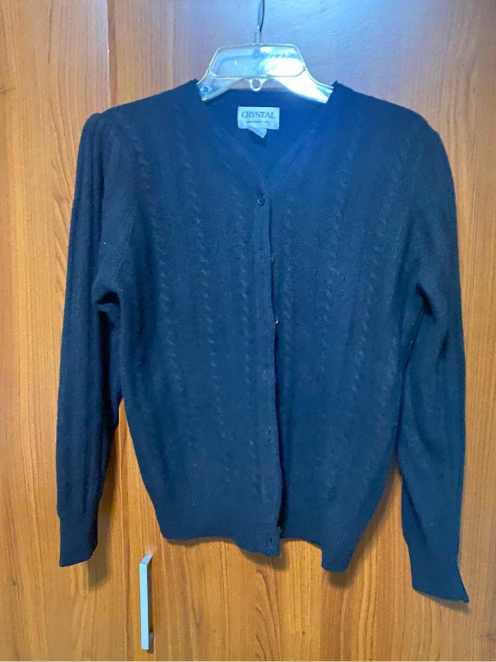 Crystal Sportswear Lambswool Cardigan WOMENS Grandma Vintage Sweater M RARE